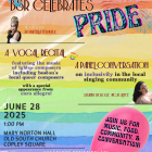 BSR Celebrates Pride - a colorful graphic with balloons and information on the June 28 event