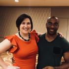 Hailey Fuqua and James Dargan before the panel, May 2018